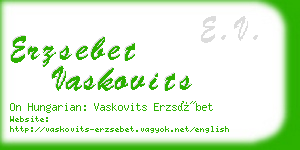 erzsebet vaskovits business card